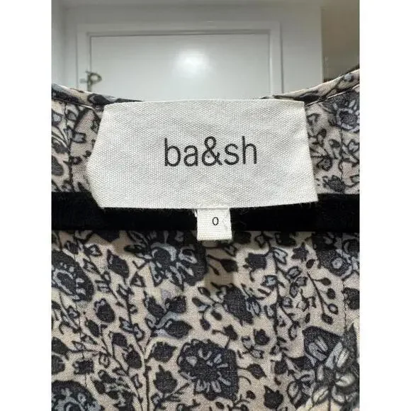 BA&SH Tobias Floral Tie-Neck Top Size 0 / XS – Boho Flowy Festival Blouse - Picture 7 of 8